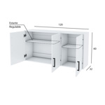 Mueble Alacena Cocina 3 Puertas Melamina 120cm Oferta!!!