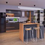 Isla de cocina Stone EMC Olmo y Gris Grafito