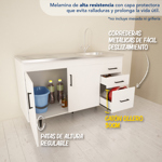 Bajo Mesada Centro Estant 3 Cajones 2 Puertas 120 Cm
