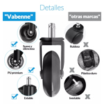 Kit 5 Ruedas Silicona Vabenne Silla Sillon Oficina Gamer Goma 11x22