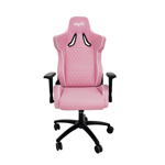 Silla gamer reforzada metálica, diseño único, color rosa con hilos blancos NISUTA - NSBUG3