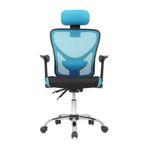 SILLA DE OFICINA ONEBOX OB-SO6 MALLA CON APOYA CABEZA CELESTE