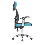 SILLA DE OFICINA ONEBOX OB-SO6 MALLA CON APOYA CABEZA CELESTE