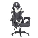 Silla Gamer Dooku Cuero Blanca y Negra KJ-463T-BW