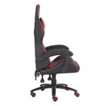 Silla Gamer Dooku Cuero Negra Y Roja Kj-463t-br