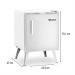Heladera Vostok con congelador 50lts KS48RVB Vintage blanco bajo mesada frigobar TINDL
