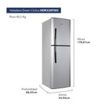 HELADERA DREAN HDR320F00S C FREEZER - CICLICA 314 LTS SILVER