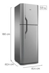 Heladera Gafa Hgf388afp 374l Con Freezer Plata