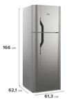 Heladera Con Freezer Gafa Hgnf3500p Plata No Frost 300l