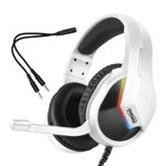 Auricular Blanco Gamer Leds Rgb Vincha Con Microfono Ps4, Pc - OSAUG700W