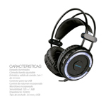 Auricular Gammer PANACOM GM8220HP Earpads Iluminados  Micrófono y Control de Volumen