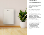 Calefactor Radiador Panel Cerámico Qualiti® Caro Inverno 1000w con Patas