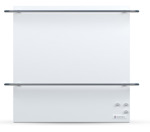 Panel Placa Calefactora Baños 500 Wts Doble Toallero Blanco