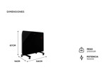 Panel Vitro Calefactor Digital Atma Negro 1500W 91ATVC1521P