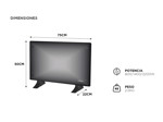 Panel De Vidrio Pie Pared Liliana Hotglass 2200w PPV300
