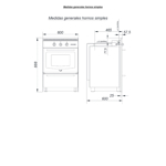 Horno Domec HXCLPRTS multigas, cajón parrilla, spiedo, acero inoxidable