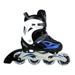 Rollers extensibles Crazy Loop Aluminio y ruedas siliconadas azul y blanco talle L (B08CYTYHRT)
