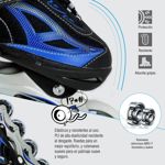 Rollers extensibles Crazy Loop Aluminio y ruedas siliconadas azul y blanco talle L (B08CYTYHRT)