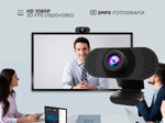 Webcam Gadnic Full HD 1080p USB con Micrófono Streaming 30fps