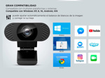 Webcam Gadnic Full HD 1080p USB con Micrófono Streaming 30fps