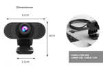 Webcam Gadnic Full HD 1080p USB con Micrófono Streaming 30fps