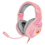 Auriculares Gamer Redragon Hylas Rosa Luz RGB H260P-RGB