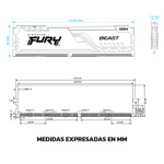 Memoria Ram Fury Beast Ddr4 Gamer 8gb Kingston Kf432c16bb/8