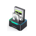 Docking Disco 2.5 3.5 Hdd Sata Ssd 2.5 RGB + Fuente 12v 3.0