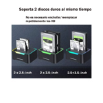 Docking Disco 2.5 3.5 Hdd Sata Ssd 2.5 RGB + Fuente 12v 3.0