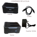 Docking Disco 2.5 3.5 Hdd Sata Ssd 2.5 RGB + Fuente 12v 3.0