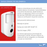 Dahua Sensor de Movimiento Inalámbrico ARD1731-W2 PIR-Cámara RF-HD
