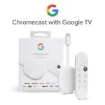 GOOGLE CHROMECAST 4 HD GOOGLE TV CONTROL DE VOZ WIFI BLUETOOTH SNOW NUEVO (sin fuente)
