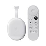 GOOGLE CHROMECAST 4 HD GOOGLE TV CONTROL DE VOZ WIFI BLUETOOTH SNOW NUEVO (sin fuente)