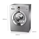 Lavarropas Automático Samsung Frontal 6,5kg Plateado WW65M0NHUU
