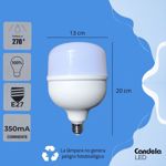 Lampara Led High Power E27 48w = 220w Luz Fria Candela