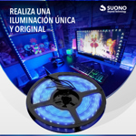 Tira Led Luces Colores Autoadhesivas Fiestas Exterior Lluvia