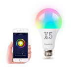 Set X5 Lamparas Led Smart 9w Wifi Bluetooh Rgb Fría Cálida