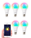 Set X5 Lamparas Led Smart 9w Wifi Bluetooh Rgb Fría Cálida