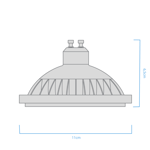 Lampara Led Ar111 Blanca 15w 220v Macroled 2700k Luz Cálida