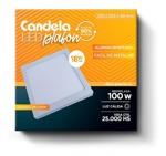 Plafón Led Candela de Aplicar Cuadrado 18W Luz Cálida 1100Lm