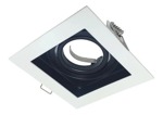 Aplique Macroled Aed-x1-mb Embutir Blanco P/ 1 Luz Dicroica