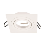 Artefacto Embutir Cuadrado Móvil Aluminio Blanco Mr16 Led