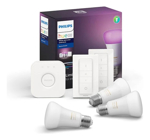 Kit inicio Philips Hue Lámparas LED E27 8w A60 RGB & Switch