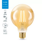Lampara Globo Led Philips Wiz Wifi Con Filamento Ambar 7W