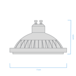 Macroled ES111-15 15W 100V/240V Blanco Frio 6500K 1300Lm