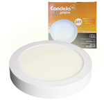 Plafón Led Base Redonda Luz Cálida Candela 24 W  (7263)
