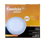 Plafón Led Base Redonda Luz Cálida Candela 24 W  (7263)