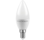 Lampara led Vela C37 6W Conec E14 Macroled Luz Calida 3000K