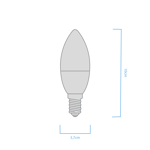 Lampara led Vela C37 6W Conec E14 Macroled Luz Calida 3000K