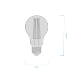 Lampara Led Bulbo Filamento Vintage Macroled 6W E27 Cálida
